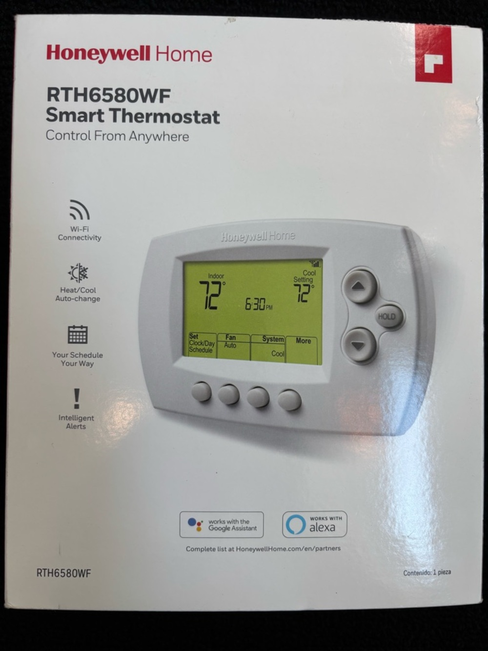 Honeywell Home RTH6580WF White Smart Thermostat - Wi‑Fi Enabled